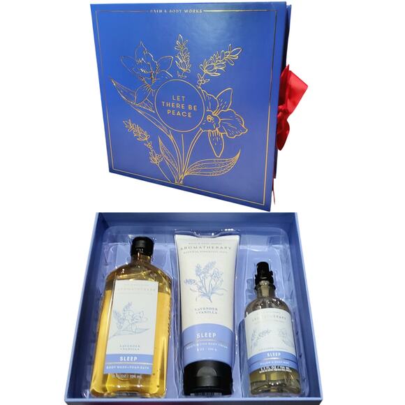 LAVENDER VANILLA BODY WASH, BODY CREAM OIL MIST BAY & BODY AROMATHERAPY GIFT BOX - Picture 1 of 3